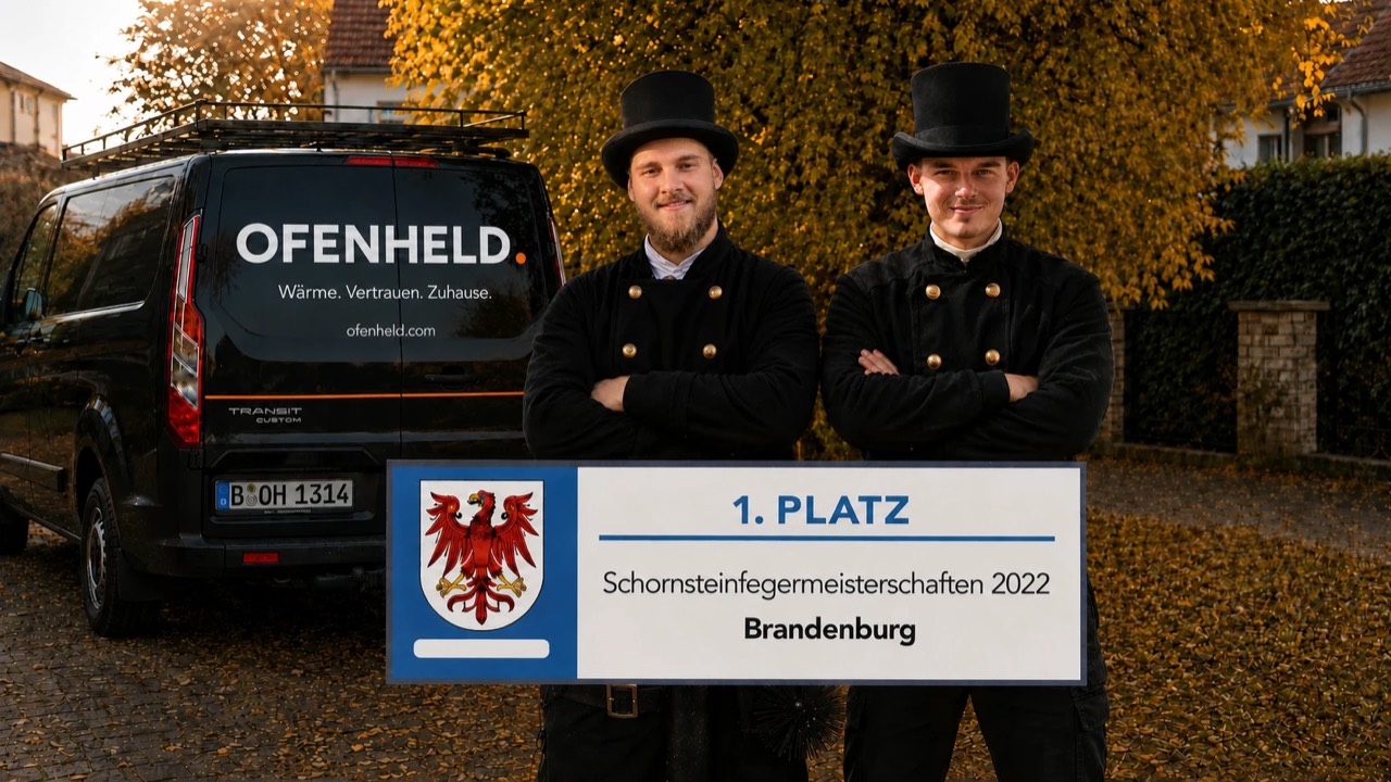 OFENHELD Team mit dem 1. Platz der Schornsteinfegermeisterschaften 2022 in Brandenburg